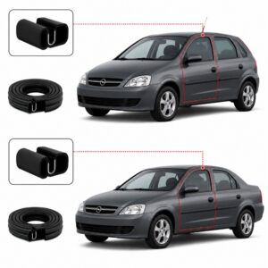 BORRACHA PORTA CORSA HATCH 02/12 CORSA SEDAN 03/10 ABA PRETA