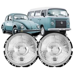 FAROL FUSCA 76/96 KOMBI 73/14 LENTE VIDRO