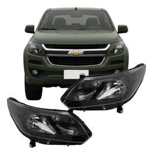 FAROL S10/ TRAILBLAZER 17/24 NEGRO COM LED COM REATOR IMPORTADO