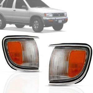 LANTERNA DIANTEIRA PATHFINDER 96/99 CRISTAL ARO PRETO IMPORTADA