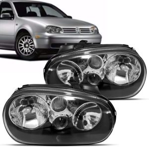 FAROL GOLF 99/06 SEM AUXILIAR MASCARA NEGRA IMPORTADO