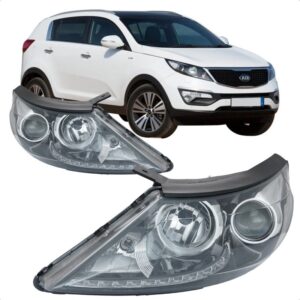 FAROL SPORTAGE 11/14 MANUAL/ELETRICO COM LED IMPORTADO