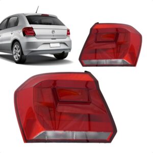 LANTERNA TRASEIRA GOL G7/G8 16/23 CRISTAL BORDA VERMELHA IMPORTADA