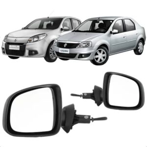RETROVISOR EXTERNO SANDERO/ LOGAN 11/13 MANUAL CABECA GRANDE IMPORTADO