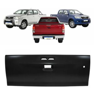 TAMPA TRASEIRA CACAMBA HILUX 09/15 PICK-UP/ CABINE DUPLA COM FURO CHAVE COM FURO BRAKE LIGHT IMPORTADA